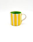 Taza Stripes Yellow-Green - DUO - moruecoceramicas