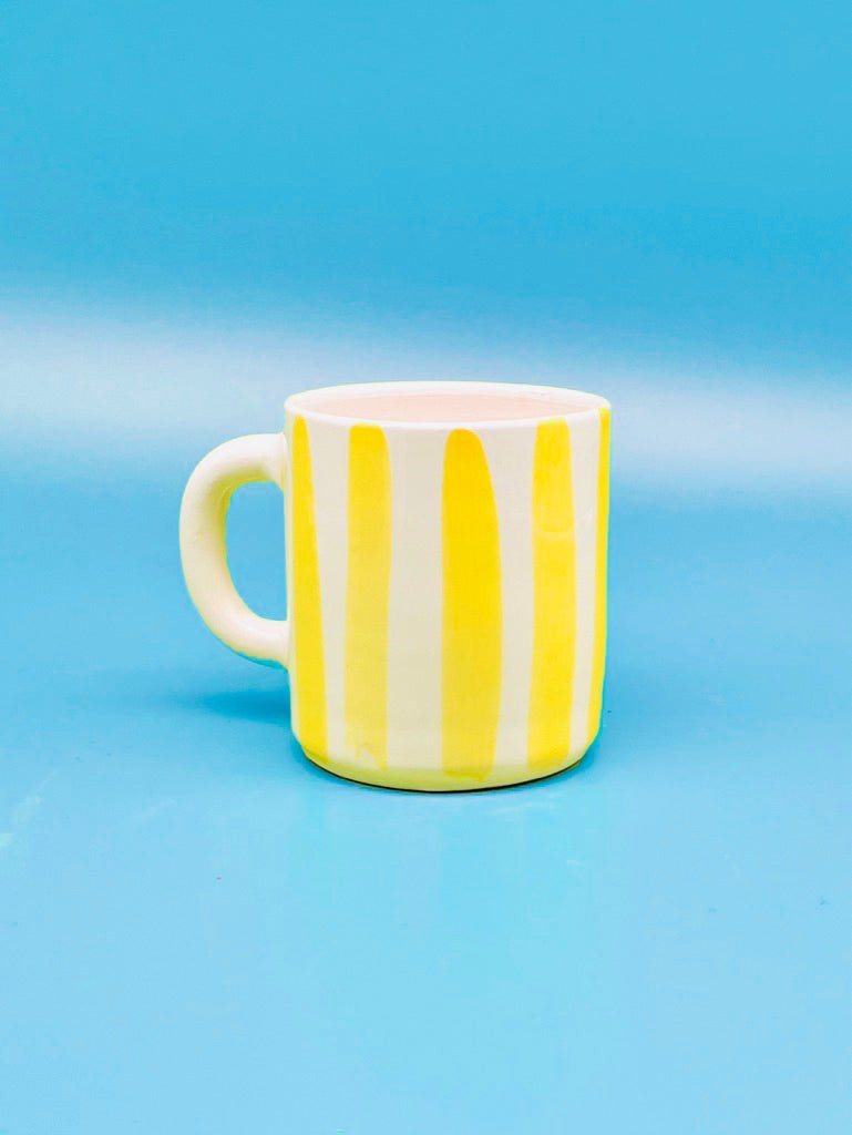 Taza Yellow Stripes Morueco - moruecoceramicas