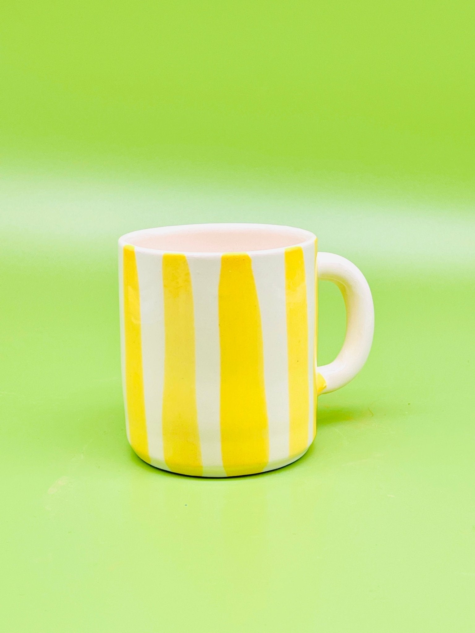 Taza Yellow Stripes Morueco - moruecoceramicas