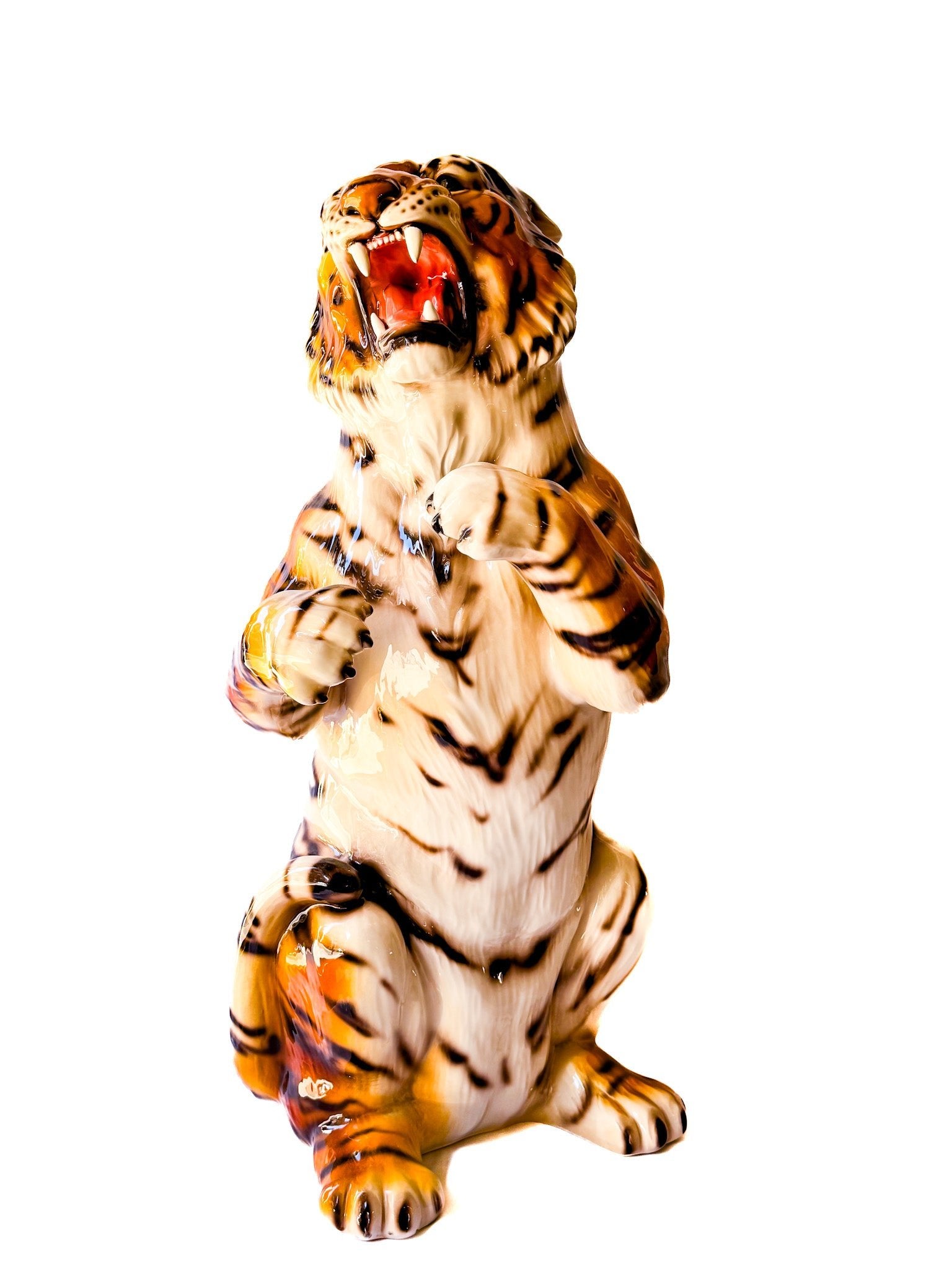 Tigre de Bengala en pie (90cm) - moruecoceramicas