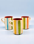 Taza artesanal Stripes Blue-Green