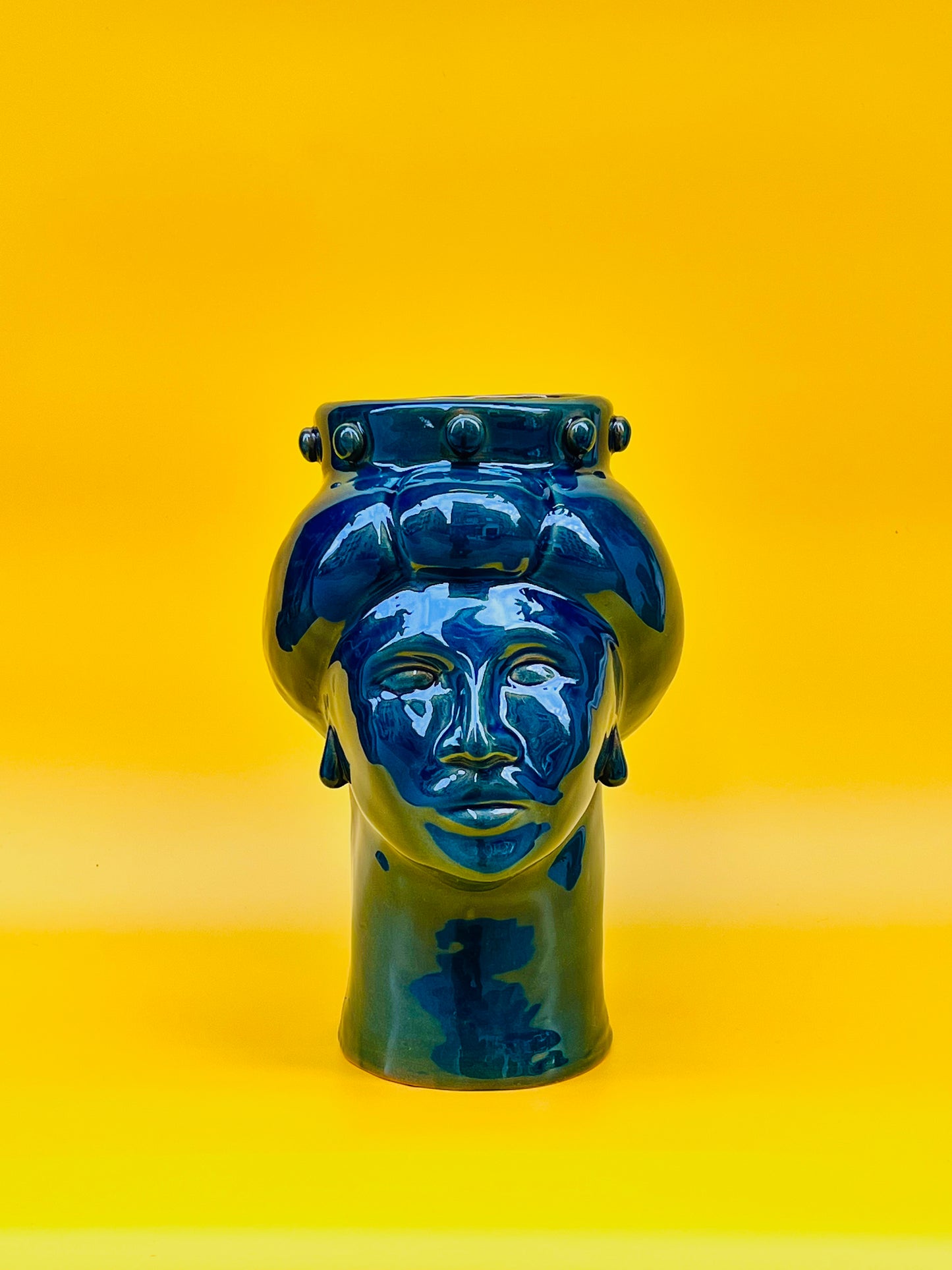 Cabeza de mujer con turbante - Azul