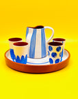 Juego de café - licor azul