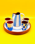 Juego de café - licor azul