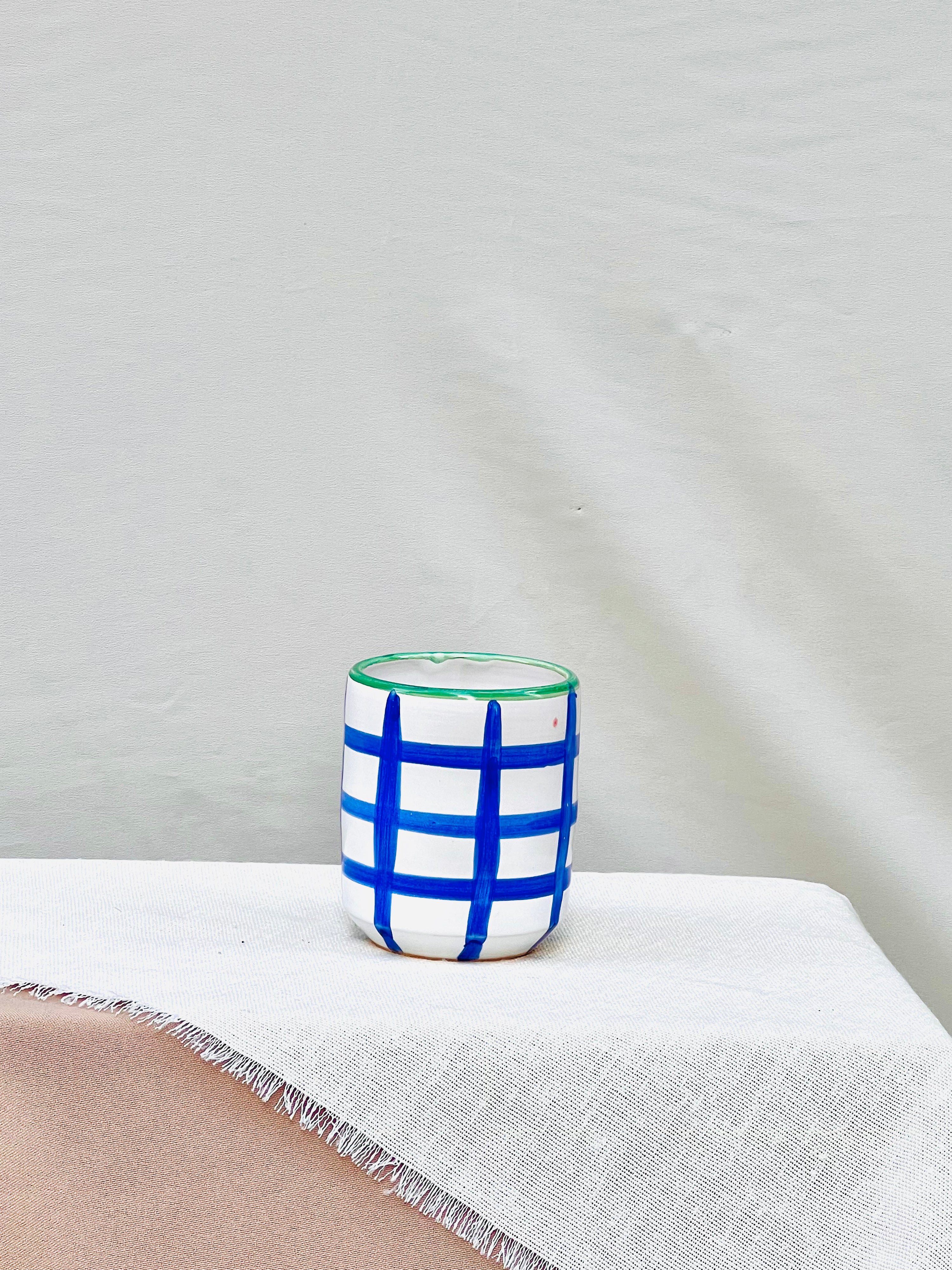 Vaso artesanal The Brand Cuadros
