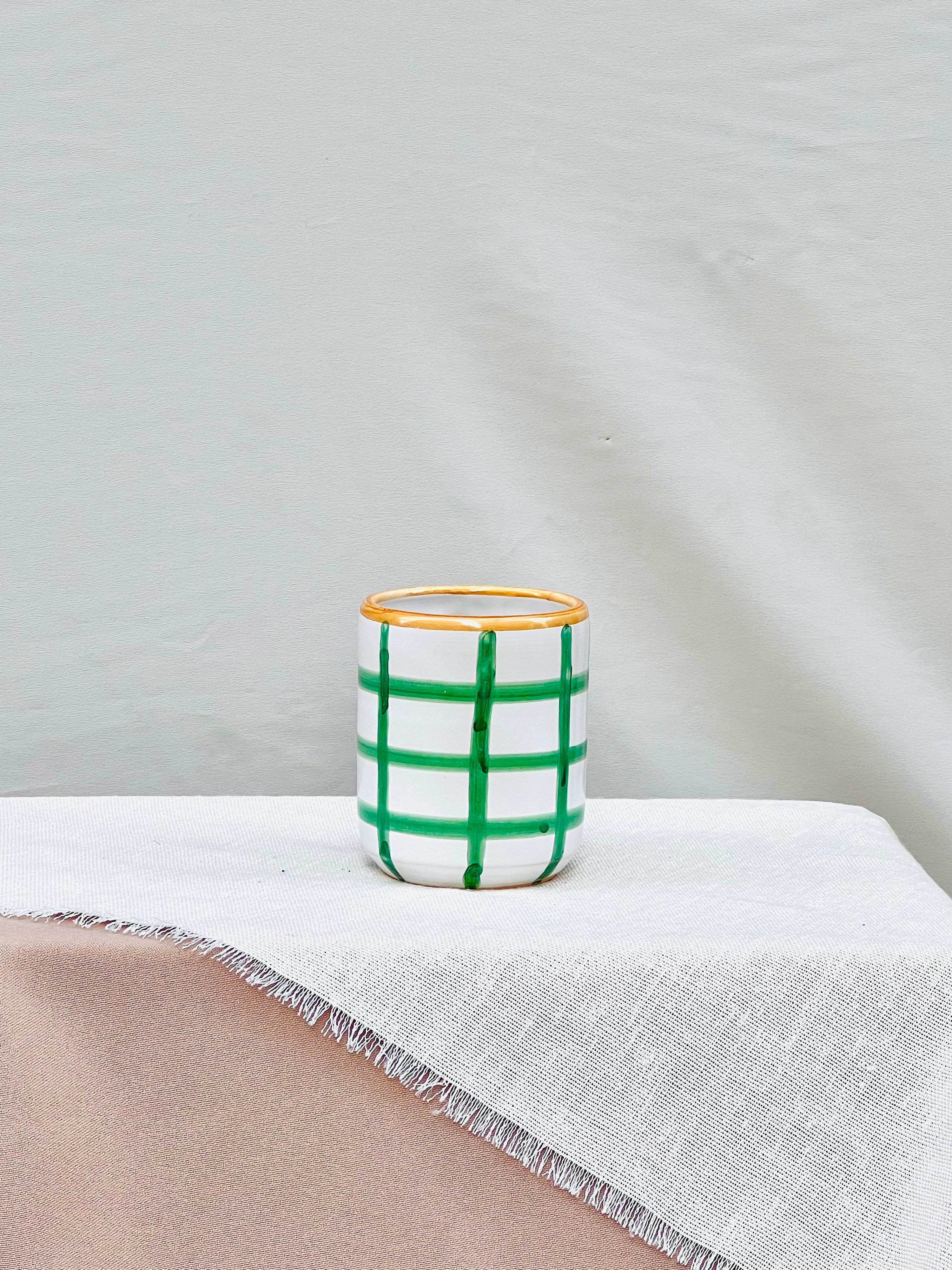 Vaso artesanal The Brand Cuadros