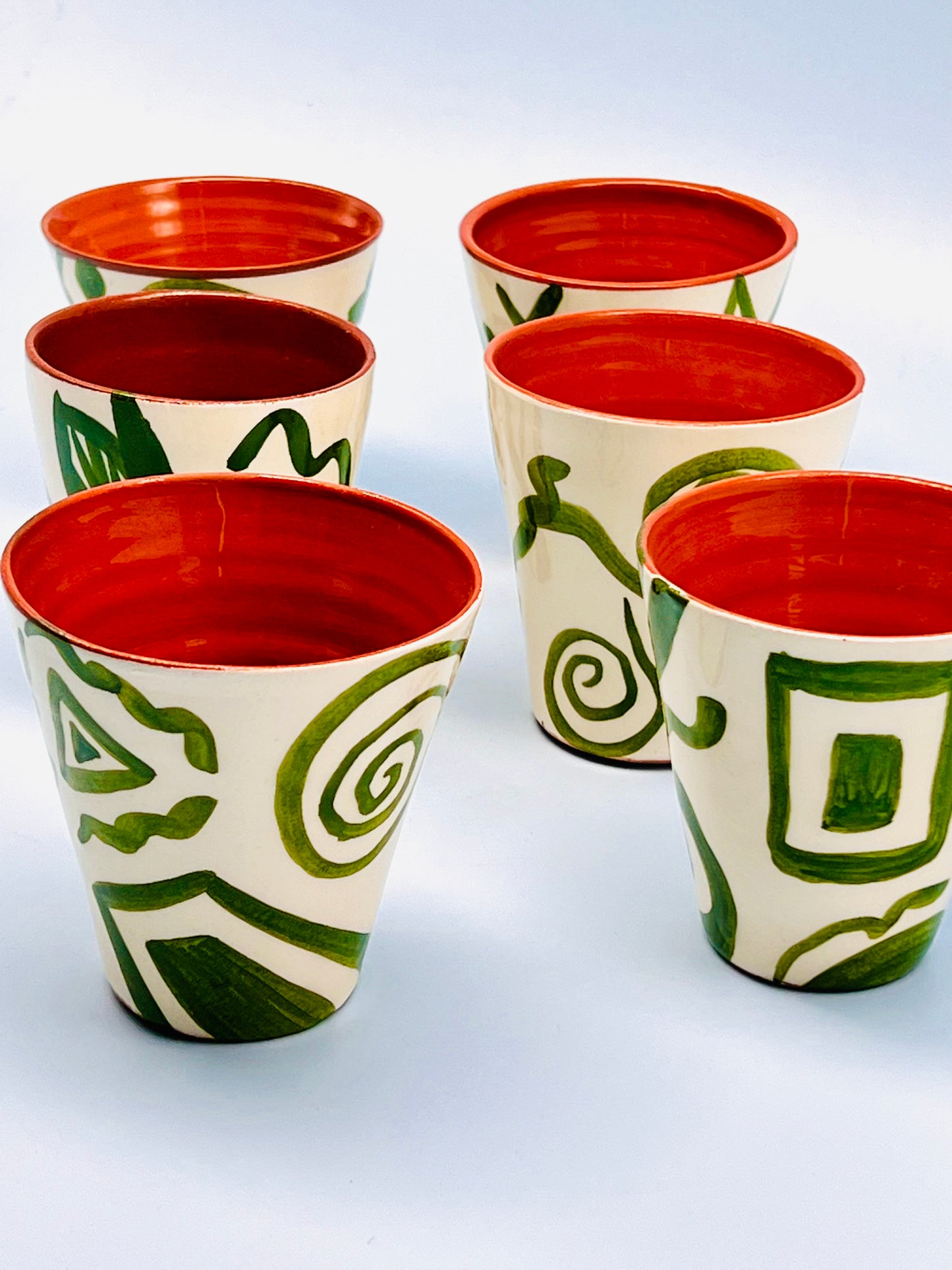 Set de 6 vasos Tribal Verde